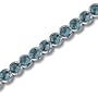 Must Have Firey 19.00 carats total weight Round Cut London Blue Topaz Gemstone Tennis Bracelet in Sterling Silver