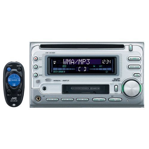 JVC Car KWXC400 Double DIN Cassette CD MP3 Receiver With Remote Control