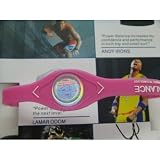 <POWER BALANCE シリコンブレスレット>パワーバランスシリコンブレスレット ピンク/ホワイト Lサイズ