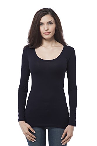 Plain Casual Scoop Neck Long Sleeve Top