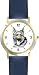 German Shepherd - Adult (SC) Dog - WATCHBUDDY CLASSIC DELUXE TWO-TONE THEME WATCH - Arabic Numbers-Blue Leather Strap-Children's Size-Small ( Boy's Size & Girl's Size )