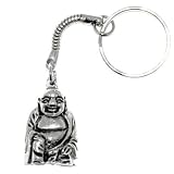 Lucky Buddha Keyring Solid Lead Free Pewter Keyring