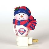 Philadelphia Phillies 5 Snowman Night Light - MLB Baseball