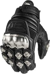Icon Timax Original Men's Leather Street Motorcycle Gloves - Black