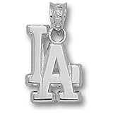 Los Angeles Dodgers MLB La 1/2 Pendant (Silver)
