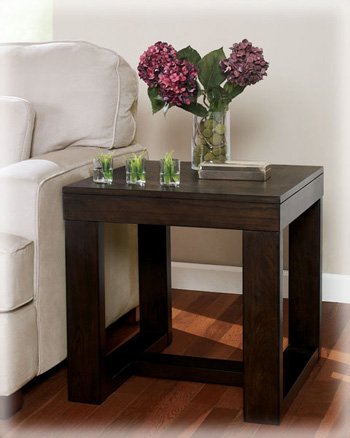 Dark Brown Square End Table