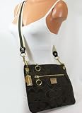 Coach Poppy Signature Hippie Crossbody Messenger Bag Purse 18135 Brown