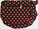 Outer Rebel Fashion Handbags- Messenger Bag, Black with Red Polka Dots