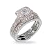 Princess Cut Heirloom CZ Wedding Ring Set Size 8 (Sizes 5 8 Available)