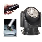 Remote Control 500,000 Candlepower Spotlight with Suction mount - Black