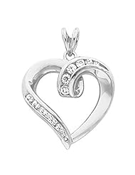 Platinum Diamond Heart Pendant - 0.26 Ct. -- LIFETIME WARRANTY