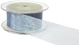 May Arts 3-Inch Wide Ribbon, Slate Blue Sheer