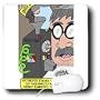 Rich Diesslins Funny Out to Lunch Cartoons - Copy Cat Machine Goes from Cat Food to Hairballs - Mouse Pads