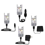 Road Warrior Kit for the PalmOne Treo 300 includes a Car & Wall Charger AND USB cable AND Battery Extender - Gomadic Brand w/ TipExchange Technology