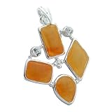 Chalcedony Topaz Gemstone Silver-like Pendant Jewelry