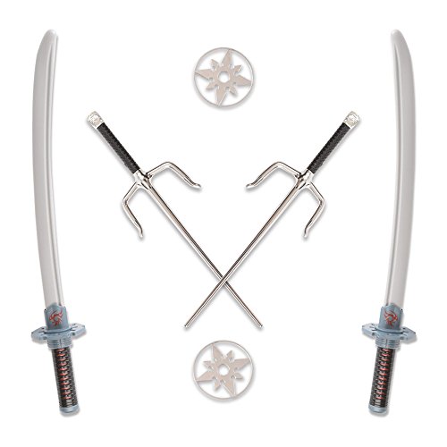 Ninja Weapons Kit; Ninja Sword, Ninja Stars, Ninja Knife (6 