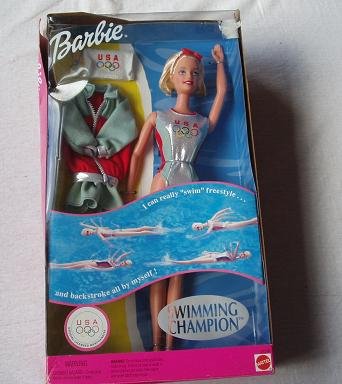 Barbie SWIMMING CHAMPION Doll 1999 REALLY SWIMS! 41Z59koGHWL Barbie SWIMMING CHAMPION Doll 1999 REALLY SWIMS!