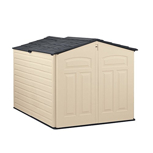 Rubbermaid Outdoor Slide-Lid Storage Shed, 96 cu. ft., Olive/Sandstone 