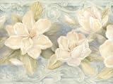 Blue-Green Magnolia Wallpaper Border