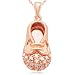 10k White, Yellow, or Rose Gold Diamond Shoe Pendant (1/20 cttw, I-J Color, I3 Clarity)
