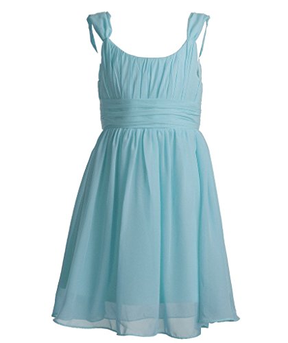 Fashion Plaza Girl's Cap Sleeve Chiffon Bridesmaid Flower Girl Dress K0117