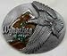 Wyoming State 3-D Enamel Pewter Belt Buckle