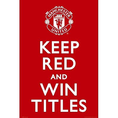 Manchester United - Keep Red Poster Print, 24x36 Poster Print, 24x36
