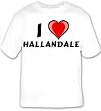 I Love Hallandale T-shirt Large White