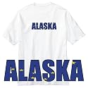 T-Shirt White " Flag Alaska " State