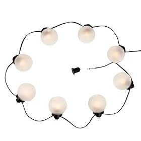 Royce Lighting RSL5207 8-23 8-Light Outdoor Globe String-Light with Frosted Glass, Oil... by Royce Lighting