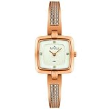 Skagen Women's 454SRR Steel Collection Crystal Accented Rose Tone Mesh Stainless Steel Bracelet Watch