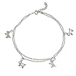 The Puppy Dog CZ Sterling Silver Anklet