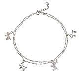 The Puppy Dog CZ Sterling Silver Anklet