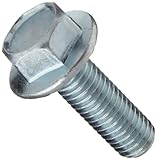 Metric Class 8.8 Yellow Zinc Plated Steel Serrated Flange Screw, Hex Drive, M8 - 1.25, 25 mm Length