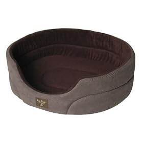 Dog Bed - [5 Colours] - 32" - Machine Washable, Fire Retardant Foam, Removable Base, Brown Suede