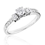 Three-Stone Diamond Engagement Ring 5/8ctw