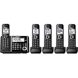 Panasonic KXTGF345B Dect 5-Handset Landline Telephone