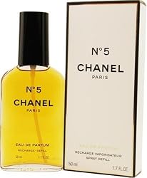 No. 5 by Chanel for Women, Eau De Parfum Spray, Refill 1.7 Ounce