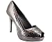 SNAKE SKIN PEEP TOE PUMP