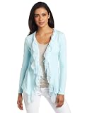 Minnie Rose Women's Long Sleeve Crinkle Chiffon Cardigan Sweater