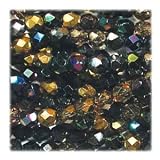 Czech Fire Polish Round Glass Beads 4mm (100) MIX HEAVY METALS