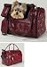 Pet Supplies : Faux Croc Dog Carrier in Cranberry (Small)