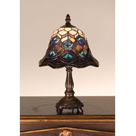 Peacock Feather Mini Lamp by Meyda Tiffany by Meyda