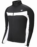 Pearl Izumi Men's Elite Thermal Long Sleeve Full Zip Jersey (Black/White, Large)