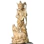 Wood statuette, 'Arjuna and the Pig'