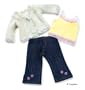 Cardigan Sweater, Top and Jeans Outfit Fits 18" American Girl Dolls