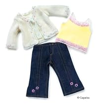 Saturday Night ~ Cardigan, Jeans and Tank Top Fits 18" American Girl Dolls