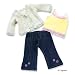 Saturday Night Doll Outfit ~ Includes Cardigan Sweater, Jeans and Lace trimmed Tank Top ~ New ~ Fits 18" American Girl Dolls ~ Holiday Sale