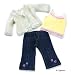 Saturday Night Doll Outfit ~ Includes Cardigan Sweater, Jeans and Lace trimmed Tank Top ~ New ~ Fits 18 American Girl Dolls ~ Holiday Sale
