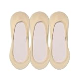 Ecoland Women's Organic Cotton No Show Liner Socks w/ Silicon Patch - 3 Pack Value